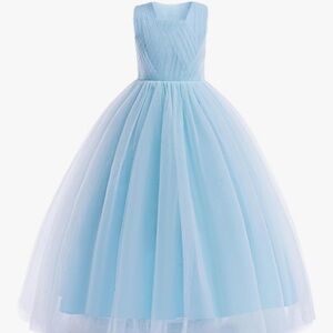 Elegant Light Blue Tulle Dress
